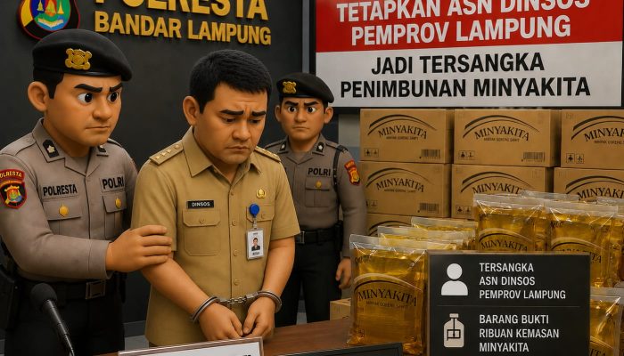 ASN Dinsos Pemprov Lampung Jadi Tersangka! Polisi Bongkar Dugaan Penimbunan dan Penjualan Minyakita di Atas HET